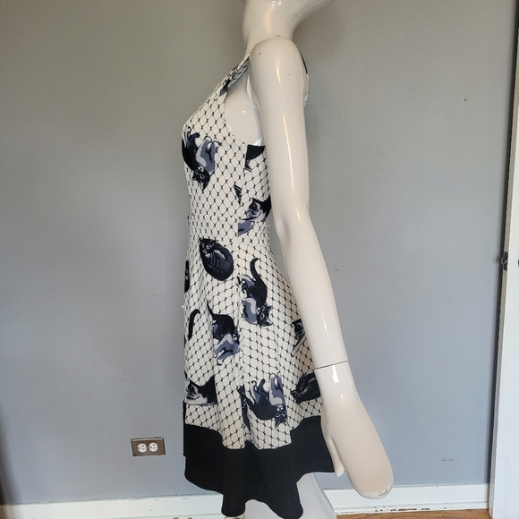 Smak Parlour Cat Print Dress, VGUC, Size L - Picture 5 of 8